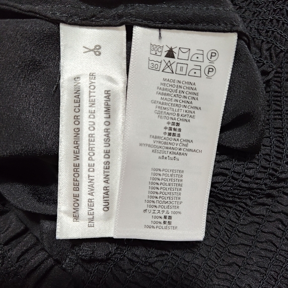 Michael By Michael Kors Black Off-Shoulder Blouse In Black Size Small - Picture 11 of 11